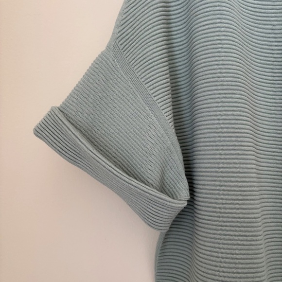 Lafayette 148 Ribbed Oversized Knit Top Medium Sage Green - Picture 3 of 7